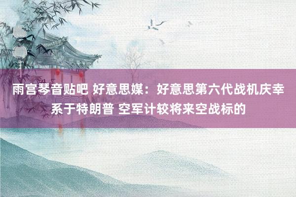 雨宫琴音贴吧 好意思媒：好意思第六代战机庆幸系于特朗普 空军计较将来空战标的