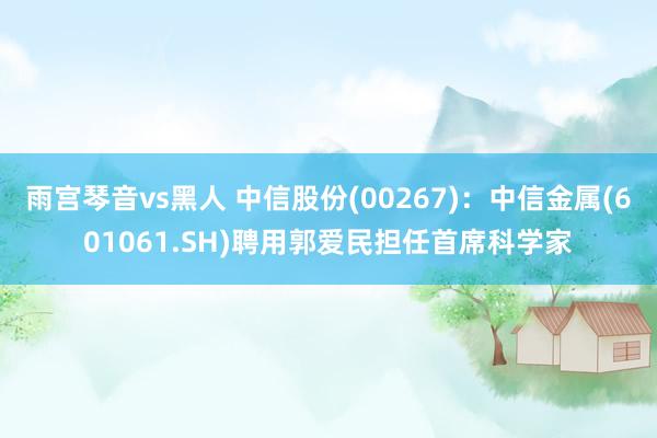雨宫琴音vs黑人 中信股份(00267):中信金属(601061.SH)聘用郭爱民担任首席科学家