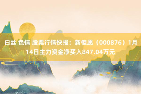 白丝 色情 股票行情快报：新但愿（000876）1月14日主力资金净买入847.04万元