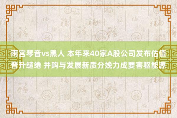 雨宫琴音vs黑人 本年来40家A股公司发布估值晋升缱绻 并购与发展新质分娩力成要害驱能源