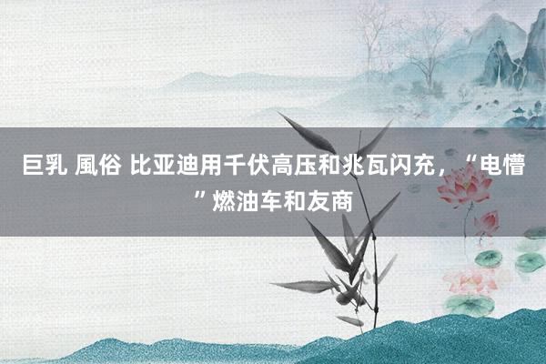 巨乳 風俗 比亚迪用千伏高压和兆瓦闪充，“电懵”燃油车和友商