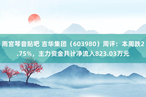 雨宫琴音贴吧 吉华集团（603980）周评：本周跌2.75%，主力资金共计净流入823.03万元