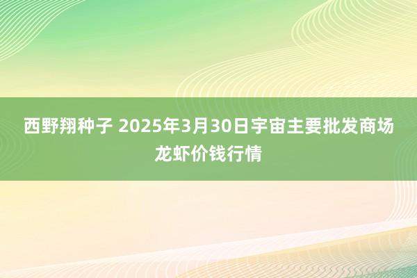 西野翔种子 2025年3月30日宇宙主要批发商场龙虾价钱行情