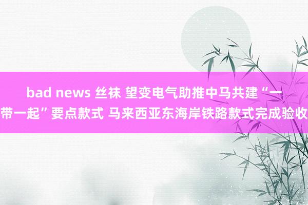 bad news 丝袜 望变电气助推中马共建“一带一起”要点款式 马来西亚东海岸铁路款式完成验收